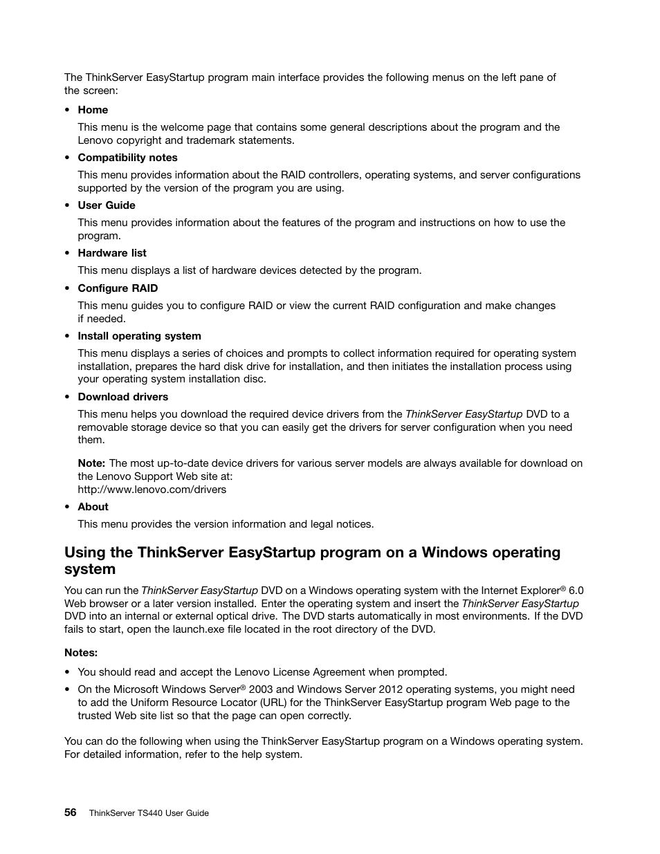 Lenovo ThinkServer TS440 User Manual | Page 68 / 196