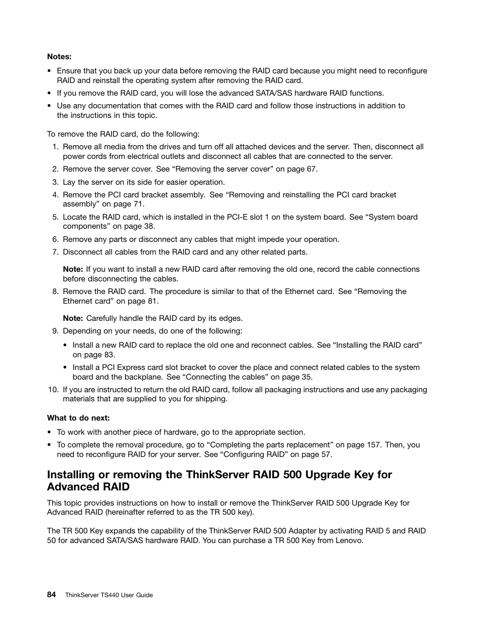 Lenovo ThinkServer TS440 User Manual | Page 96 / 196