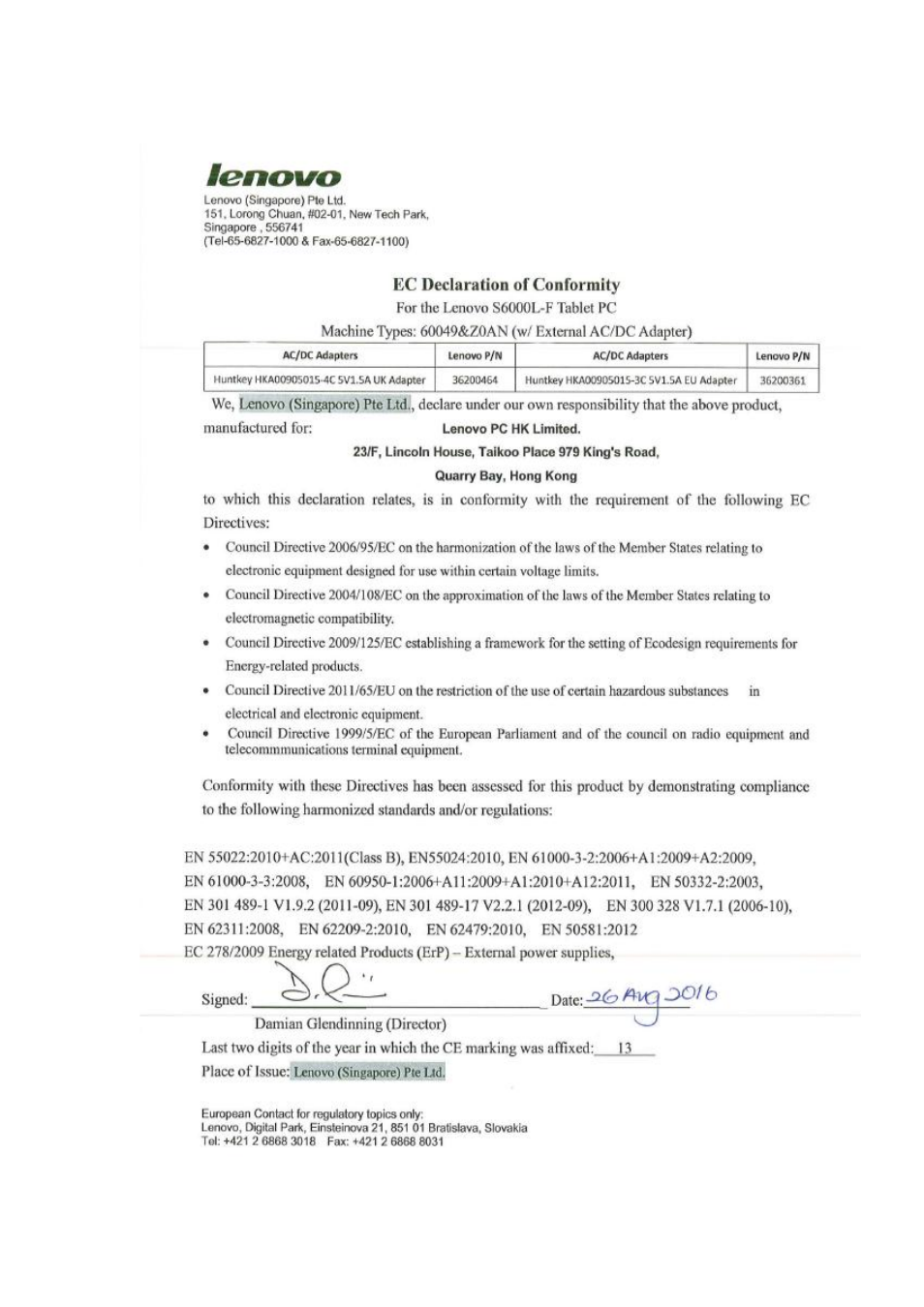 Lenovo S6000L Tablet User Manual | Page 5 / 6