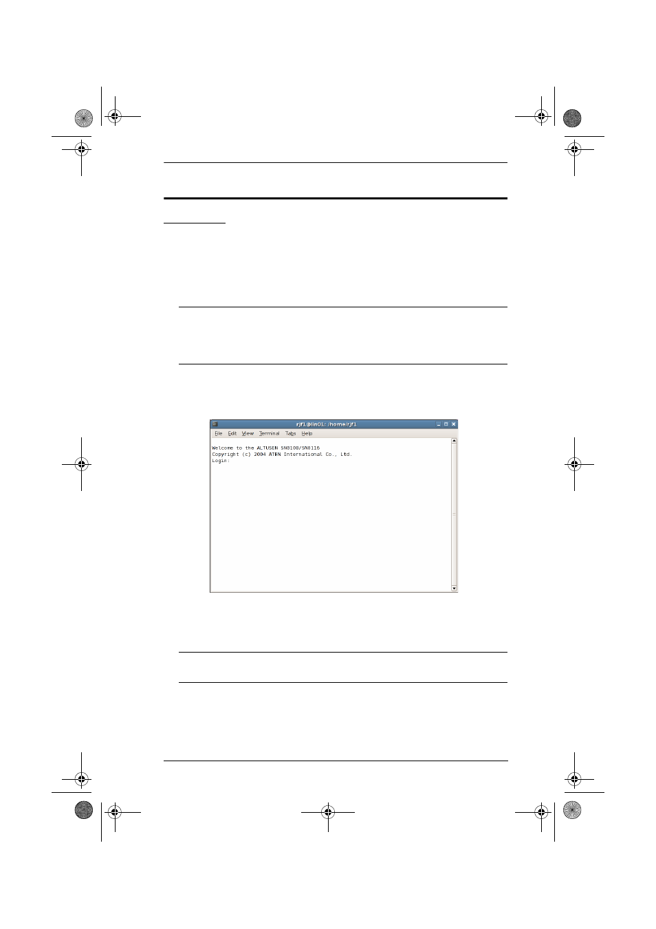 Telnet, Logging in | ATEN NETTM SN0108 User Manual | Page 77 / 109