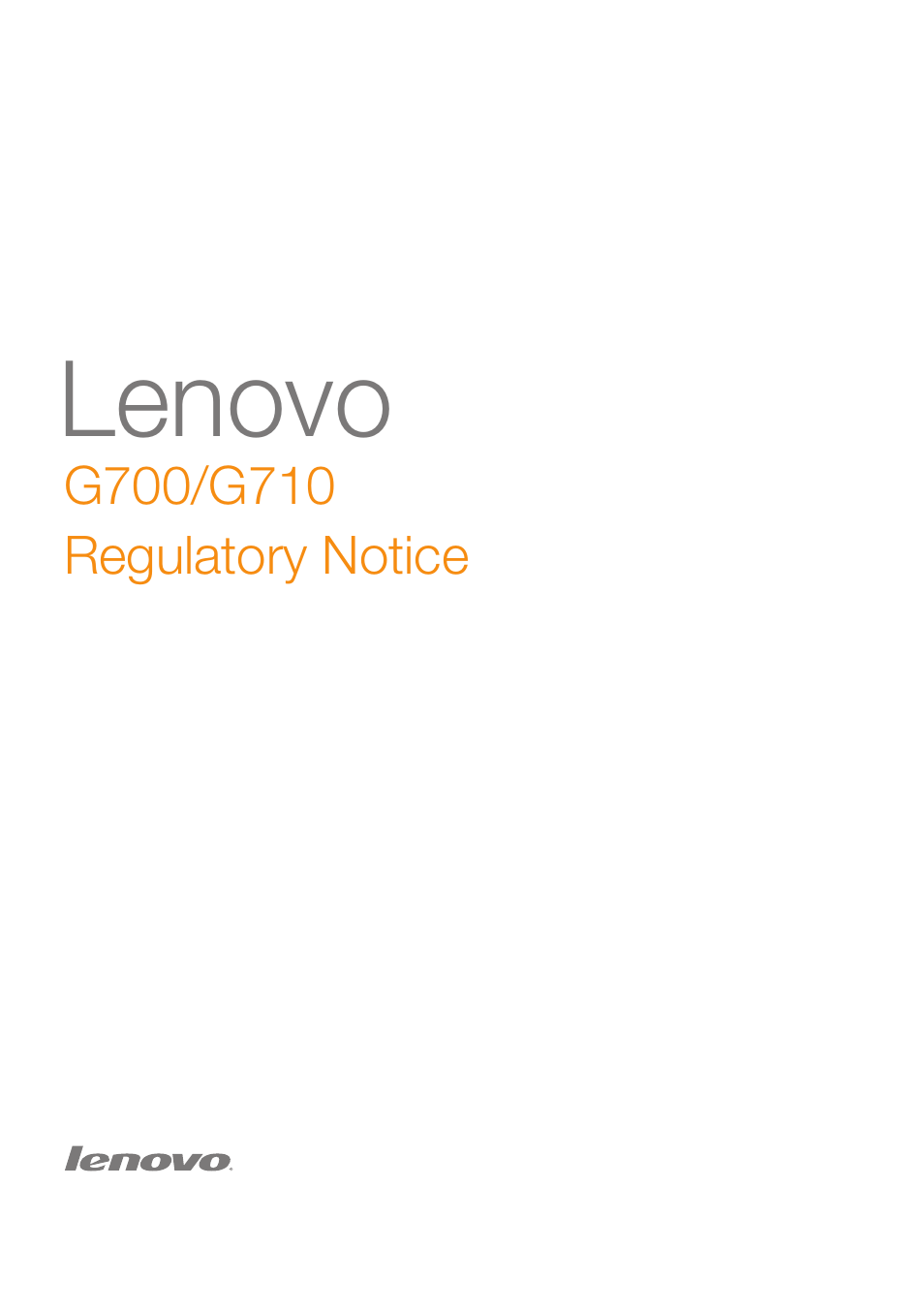 Lenovo G700 Notebook User Manual | 6 pages