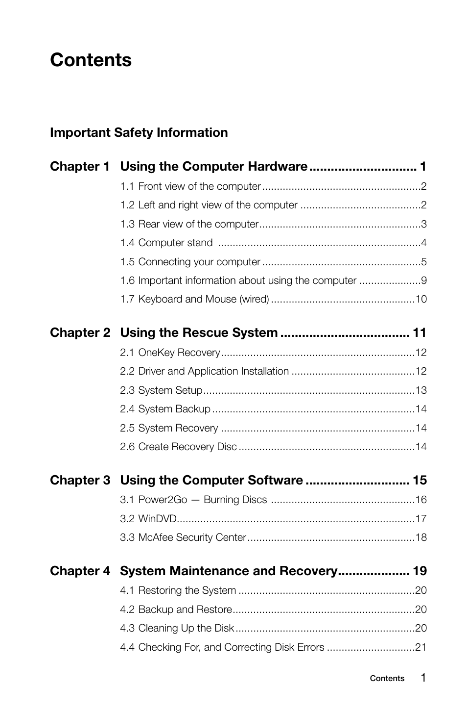 Lenovo C200 All-In-One User Manual | Page 4 / 33