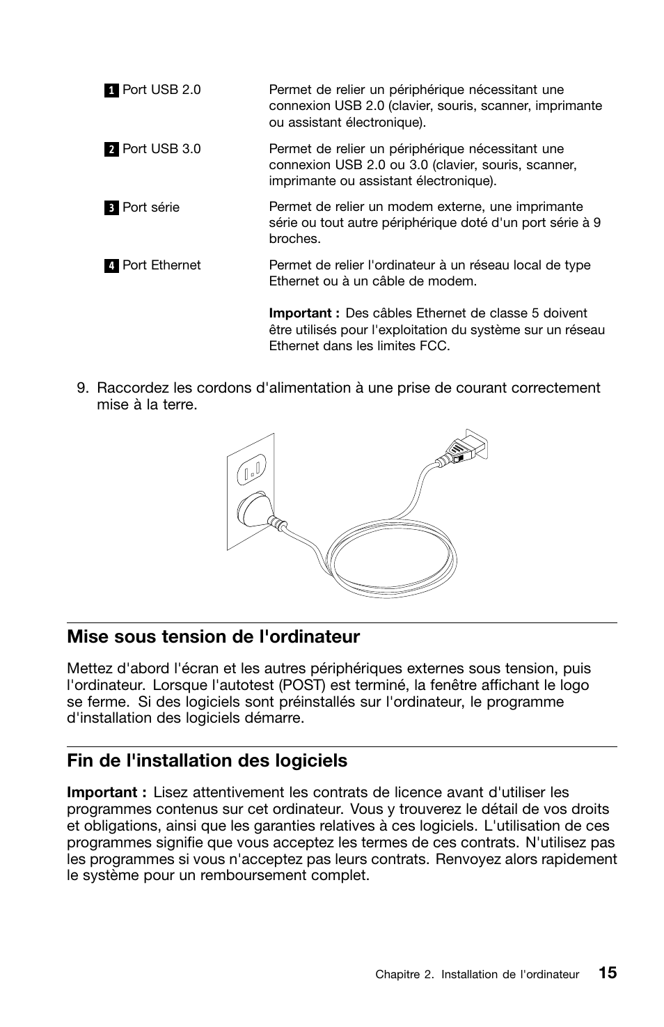 Mise sous tension de l'ordinateur, Fin de l'installation des logiciels | Lenovo ThinkCentre M82 User Manual | Page 61 / 230