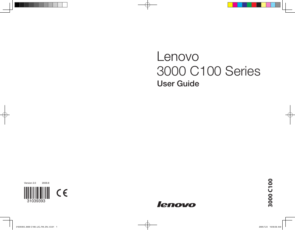 Lenovo 3000 C100 All-In-One User Manual | 33 pages