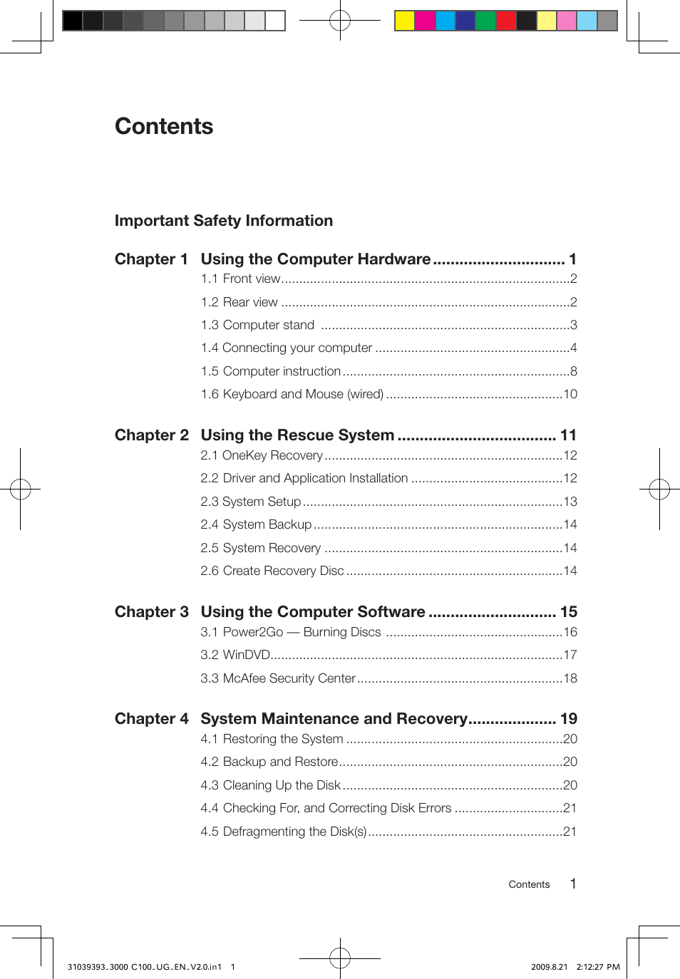 Lenovo 3000 C100 All-In-One User Manual | Page 4 / 33