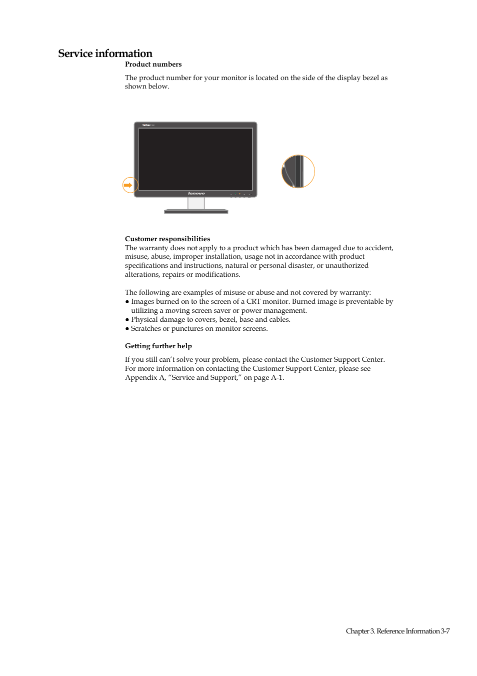 E1922, Service information | Lenovo ThinkVision E1922 18.5 inch LED Backlit LCD Monitor User Manual | Page 24 / 33