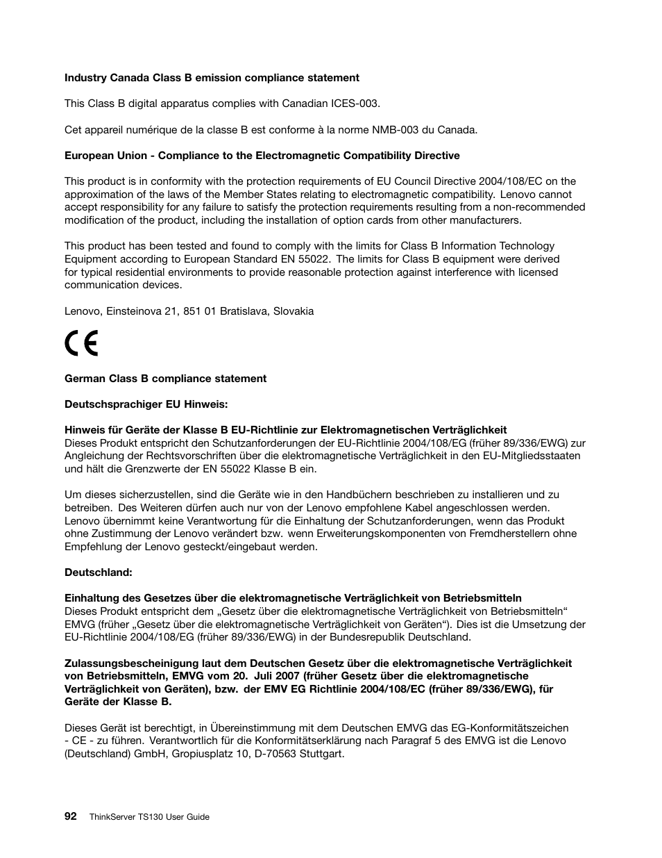 Lenovo ThinkServer TS130 User Manual | Page 104 / 118