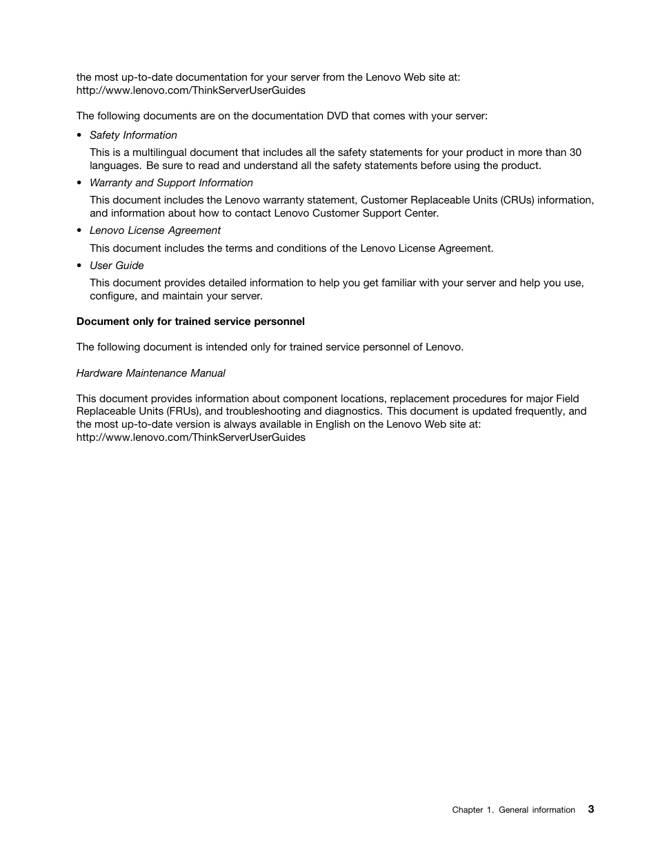 Lenovo ThinkServer TS130 User Manual | Page 15 / 118