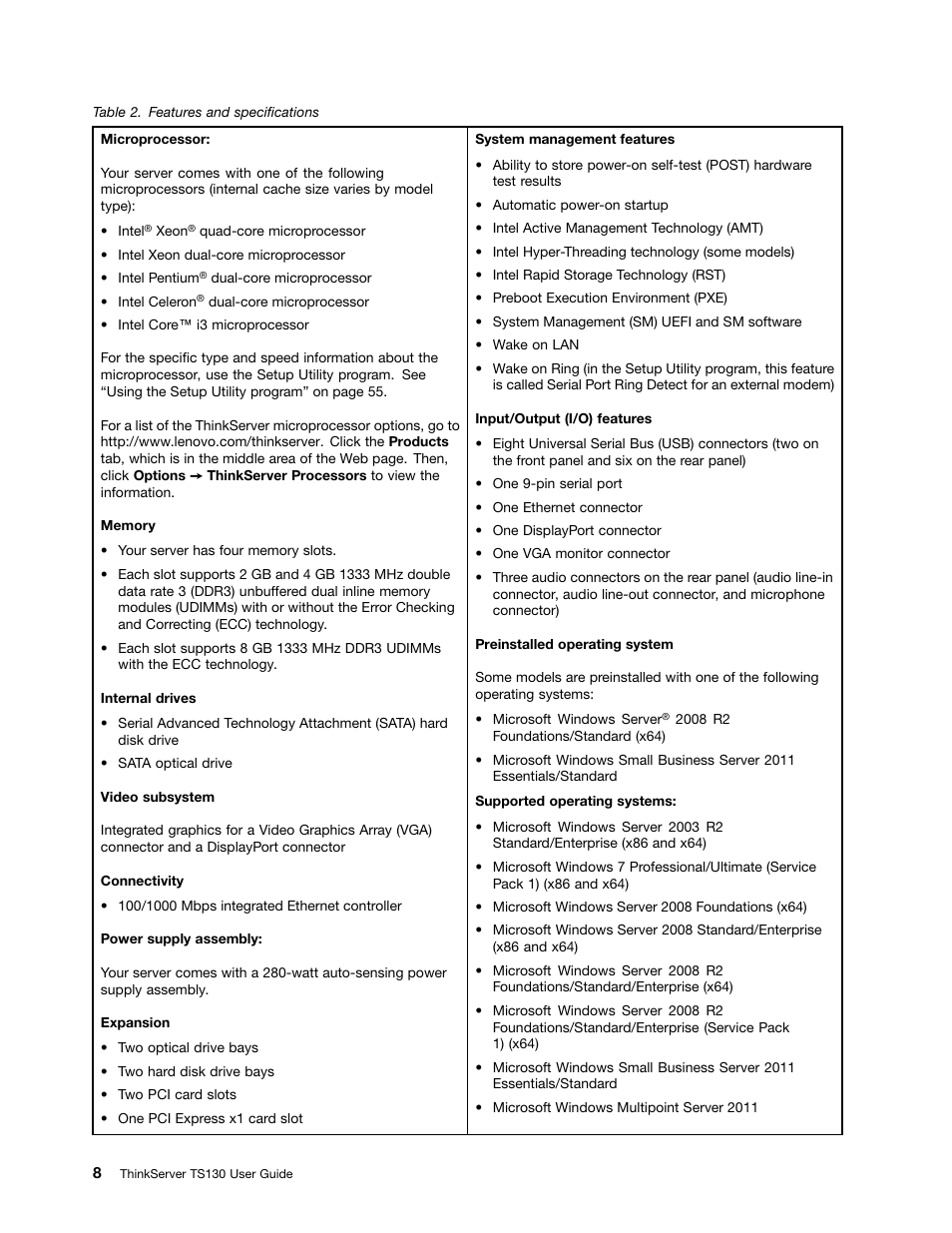 Lenovo ThinkServer TS130 User Manual | Page 20 / 118