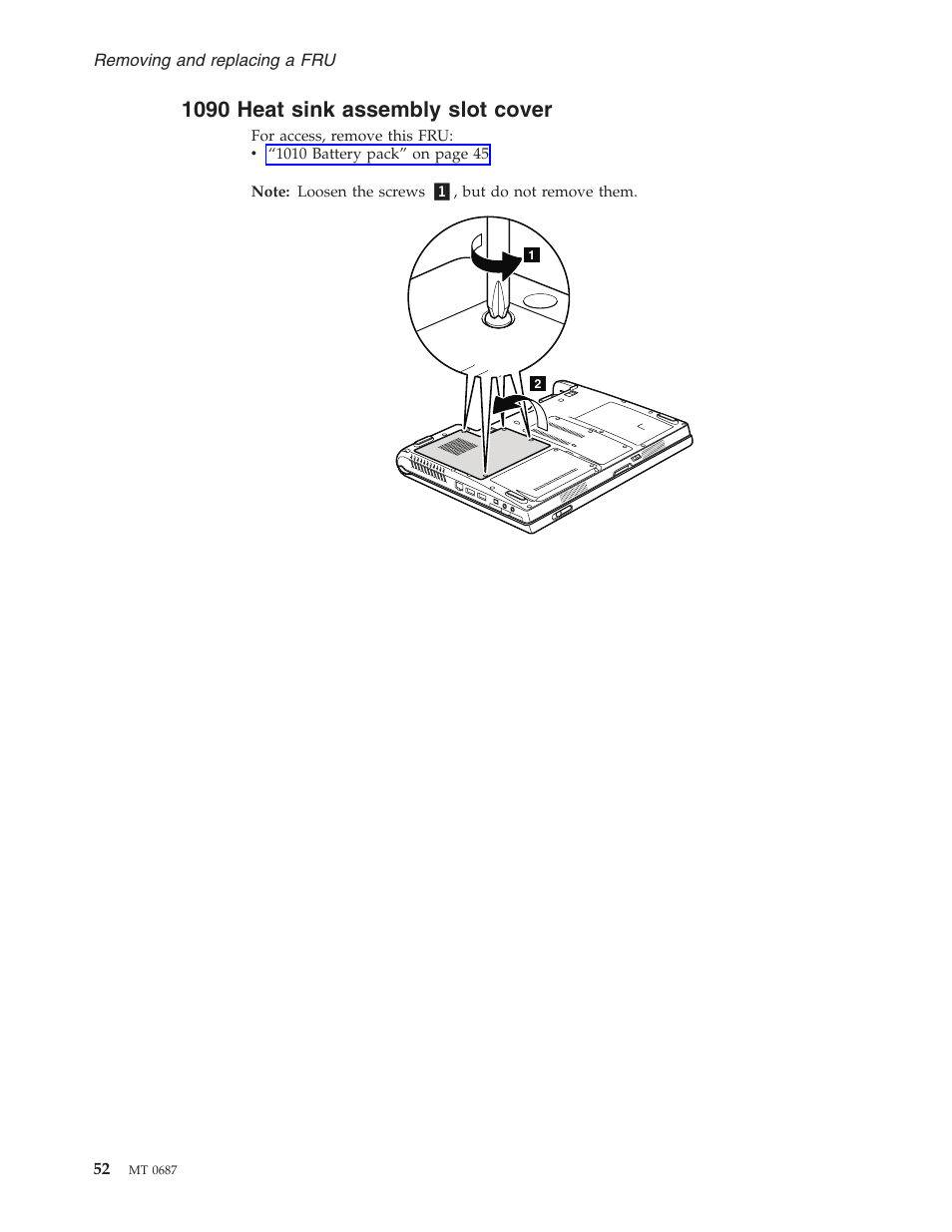 1090 heat sink assembly slot cover, Heat, Sink | Assembly, Slot, Cover | Lenovo 3000 N200 Notebook User Manual | Page 58 / 107