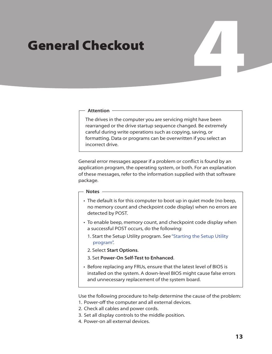 General checkout | Lenovo 3000 C100 All-In-One User Manual | Page 15 / 52