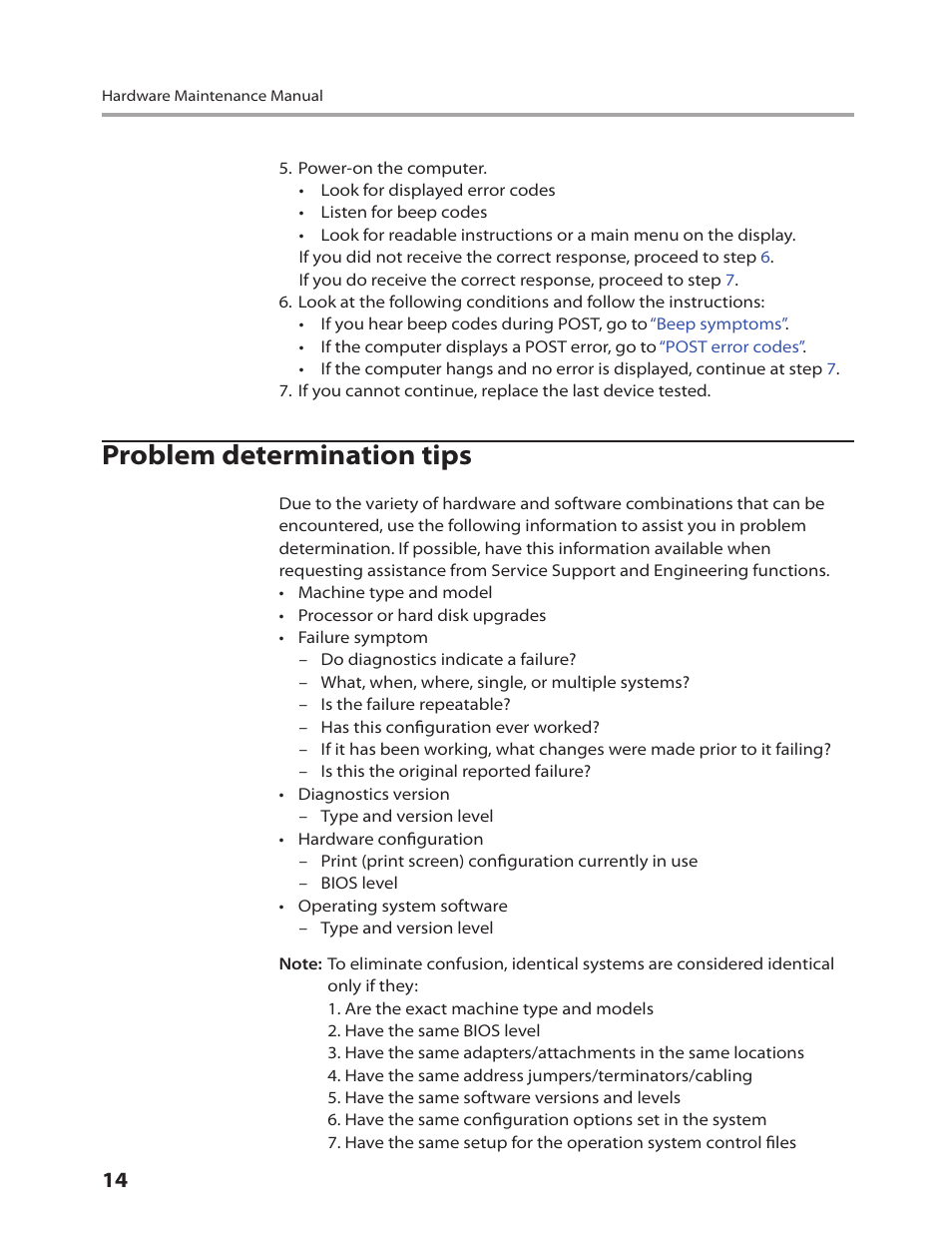 Problem determination tips | Lenovo 3000 C100 All-In-One User Manual | Page 16 / 52