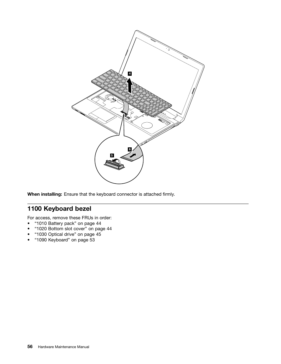 1100 keyboard bezel | Lenovo B590 Notebook User Manual | Page 62 / 104