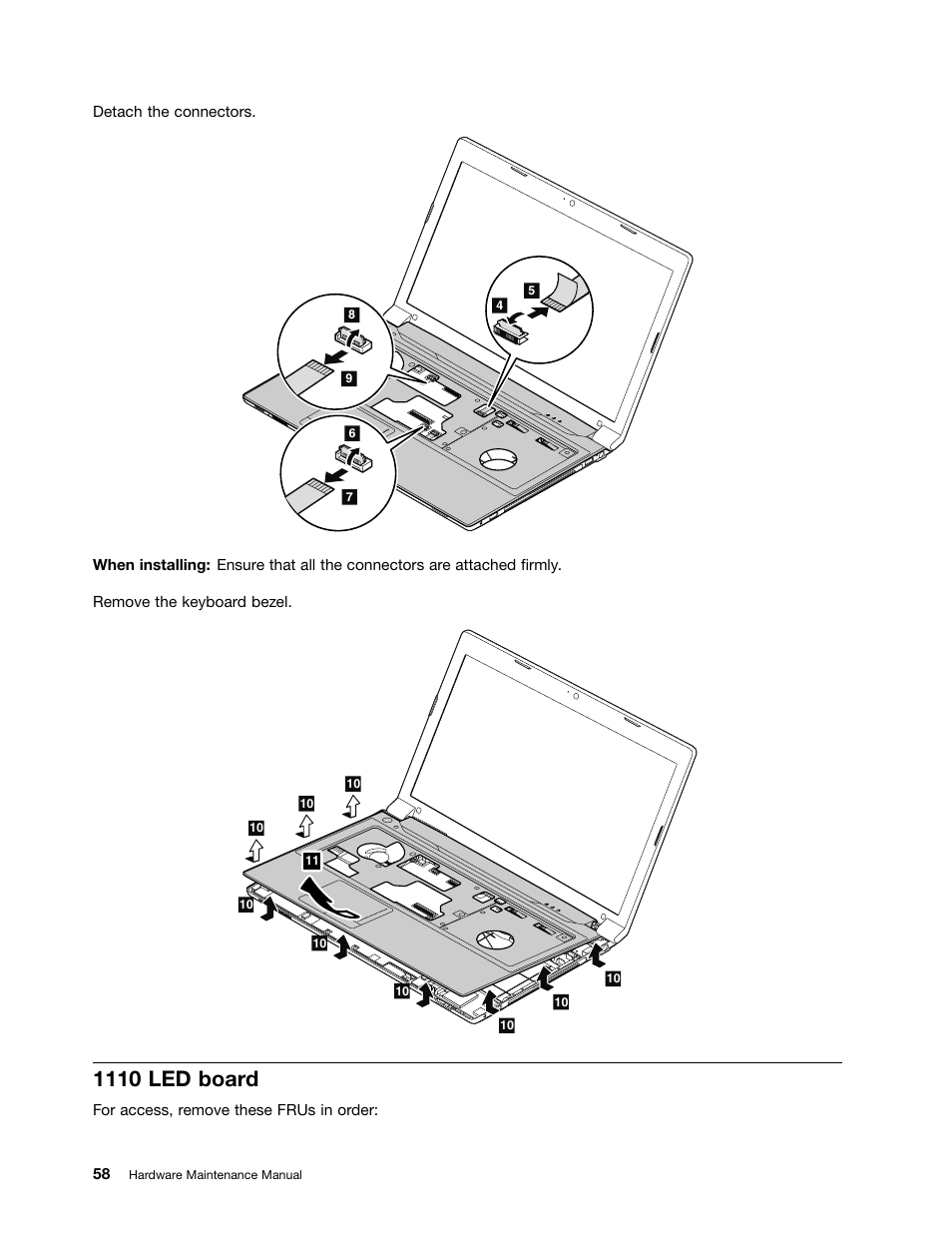 1110 led board | Lenovo B590 Notebook User Manual | Page 64 / 104