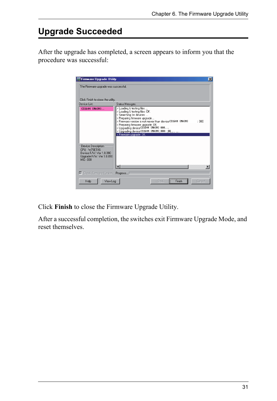 Upgrade succeeded | ATEN CS1644 User Manual | Page 39 / 46