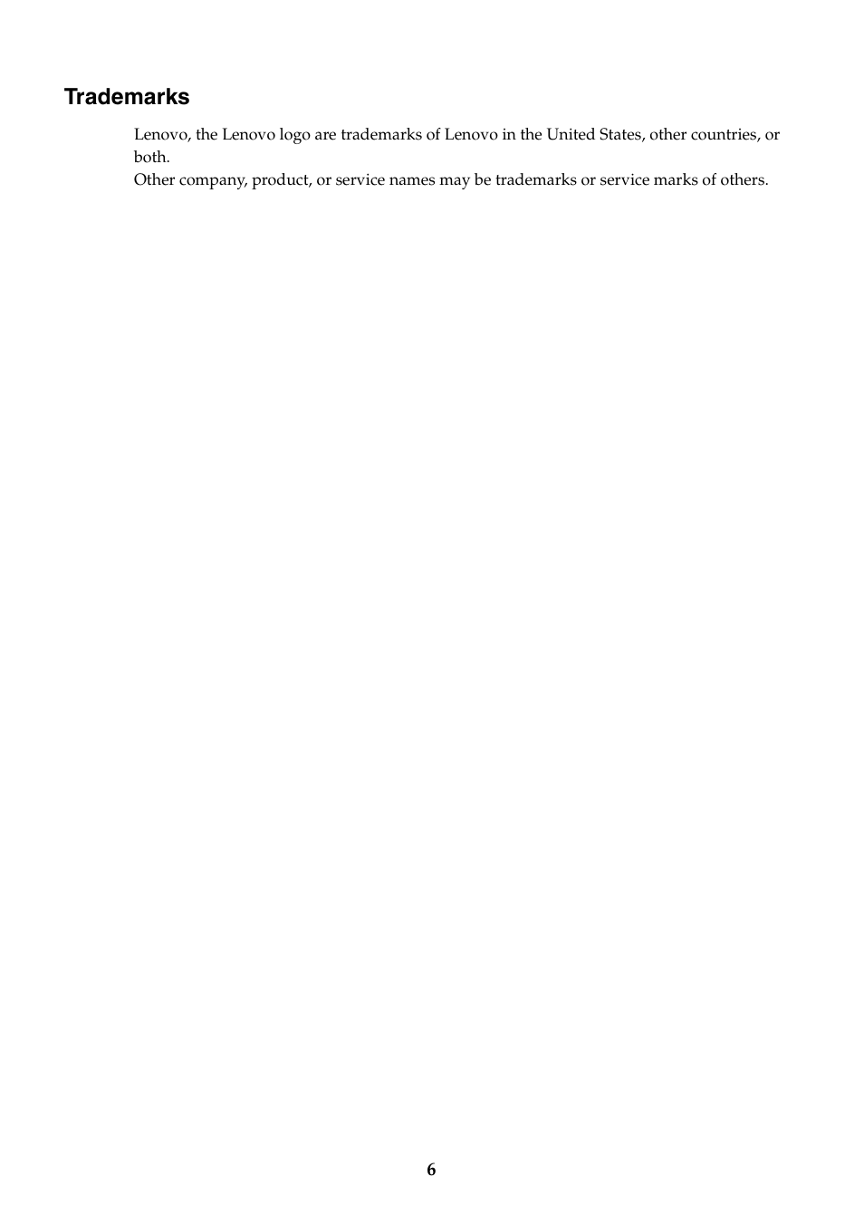 Trademarks | Lenovo Miix 2 8 Tablet Lenovo User Manual | Page 7 / 8