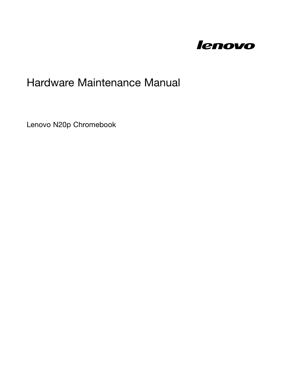 Lenovo N20p Chromebook User Manual | 62 pages