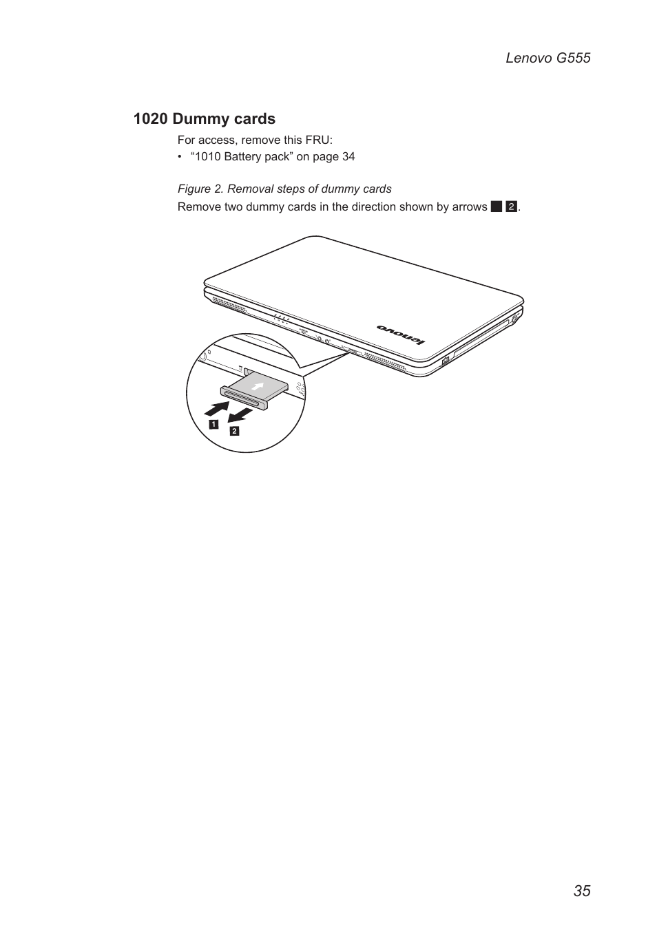 1020 dummy cards | Lenovo G555 Notebook User Manual | Page 39 / 92