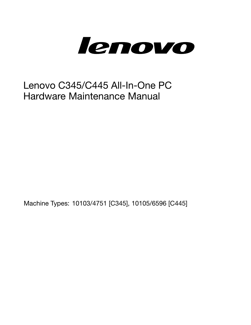 Lenovo C445 All-in-One User Manual | Page 3 / 65