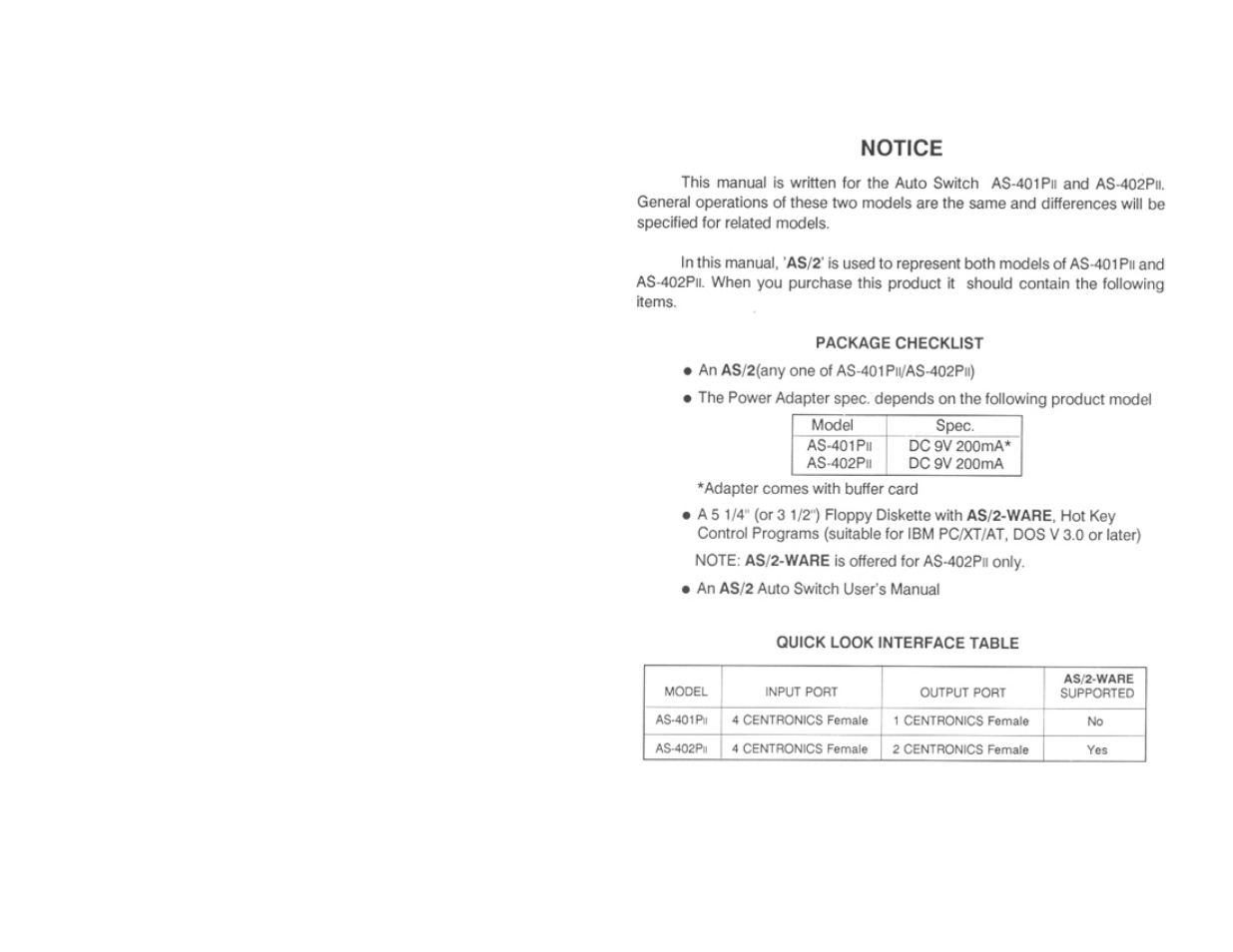 Notice | ATEN AS-402PII User Manual | Page 2 / 11