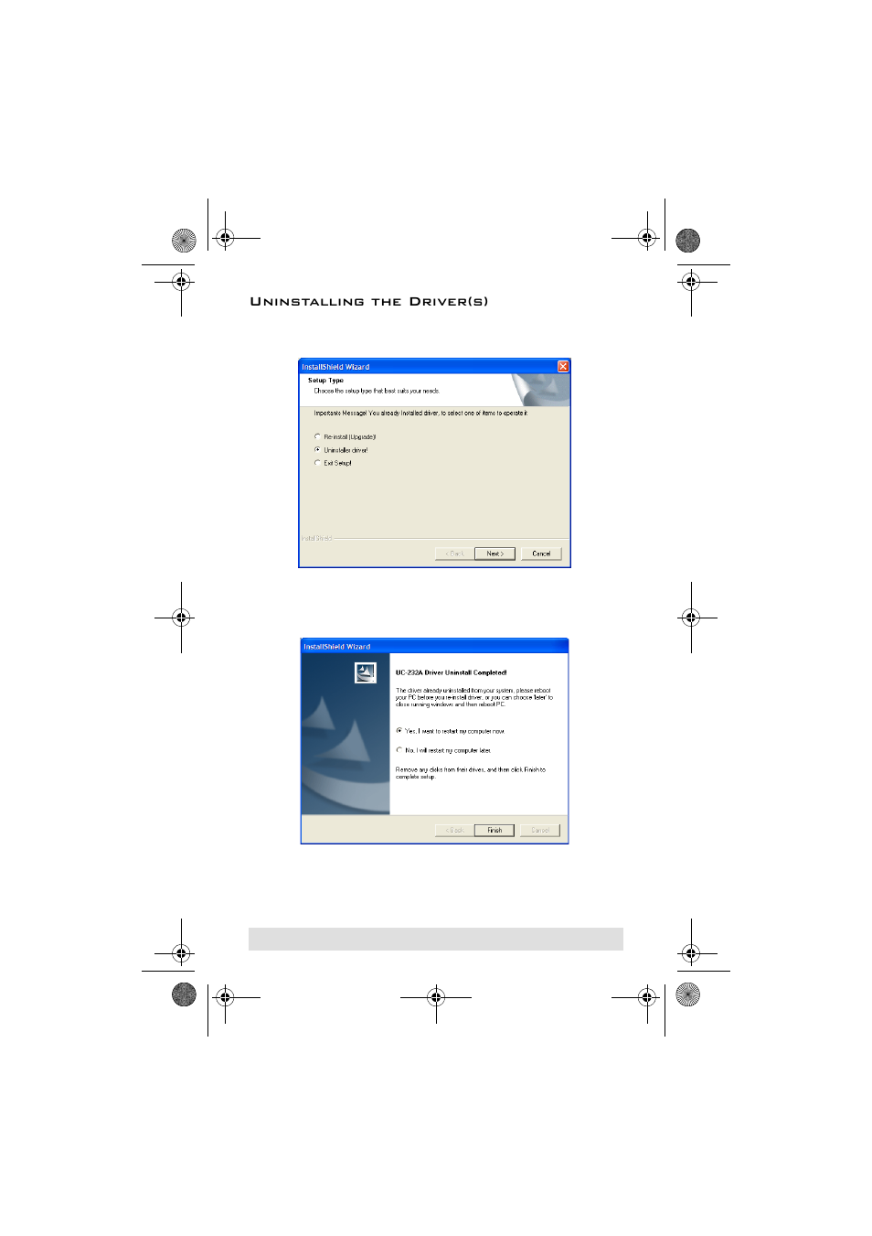 Uninstalling the driver(s) | ATEN UC-232A User Manual | Page 11 / 20