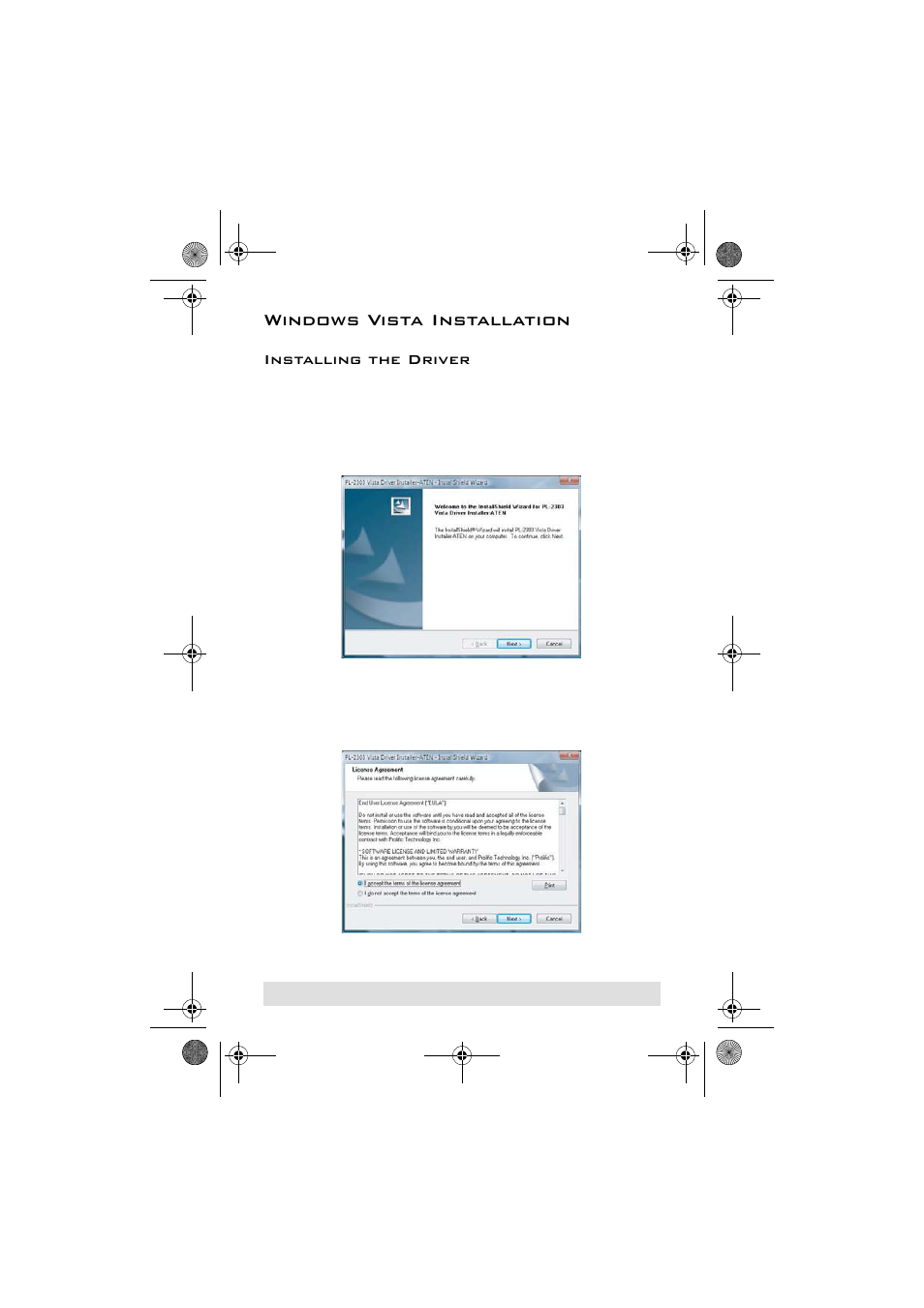 Windows vista installation, Installing the driver | ATEN UC-232A User Manual | Page 12 / 20