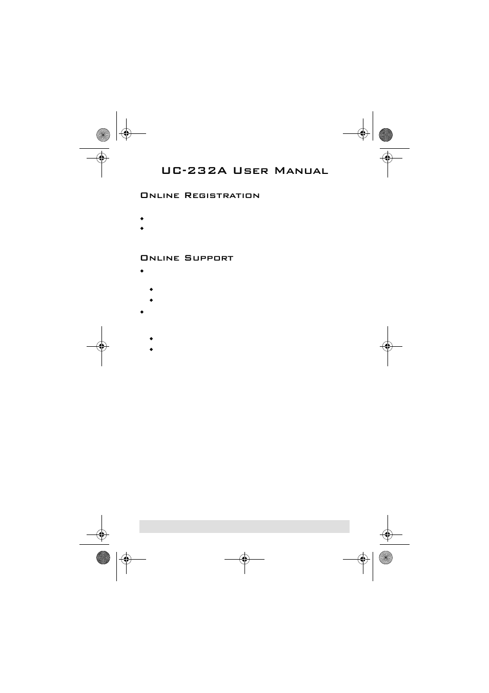 Uc-232a user manual, Online registration, Online support | ATEN UC-232A User Manual | Page 3 / 20