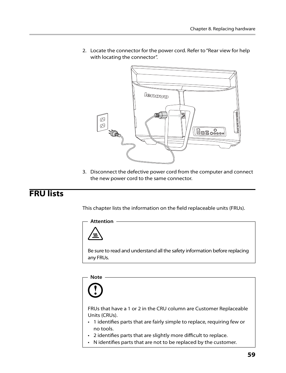 Fru lists | Lenovo IdeaCentre B520 User Manual | Page 61 / 73