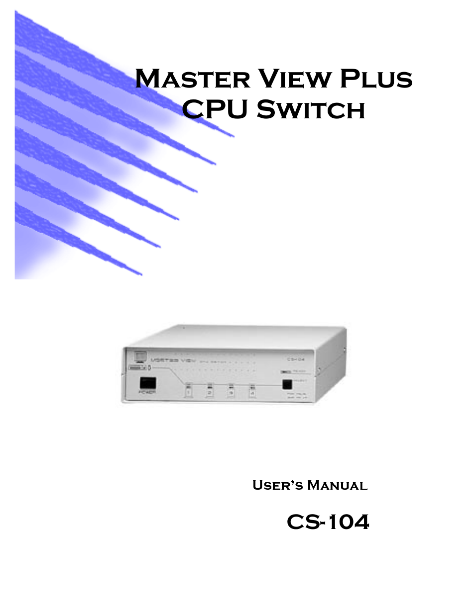 ATEN CS-104 User Manual | 12 pages