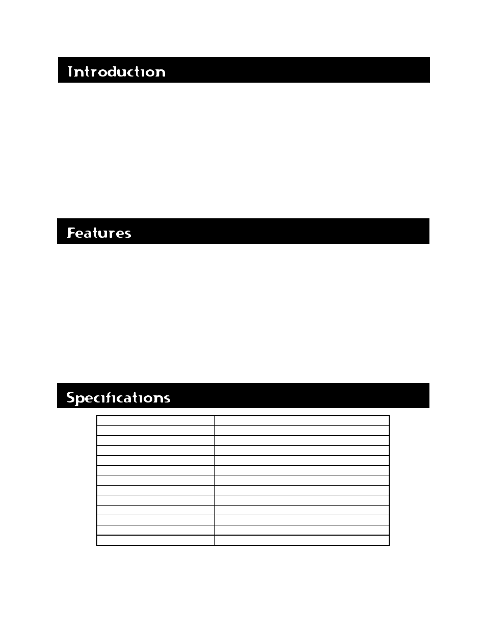 Qwurgxfwlrq, Hdwxuhv, 6shflilfdwlrqv | ATEN CS-104 User Manual | Page 3 / 12