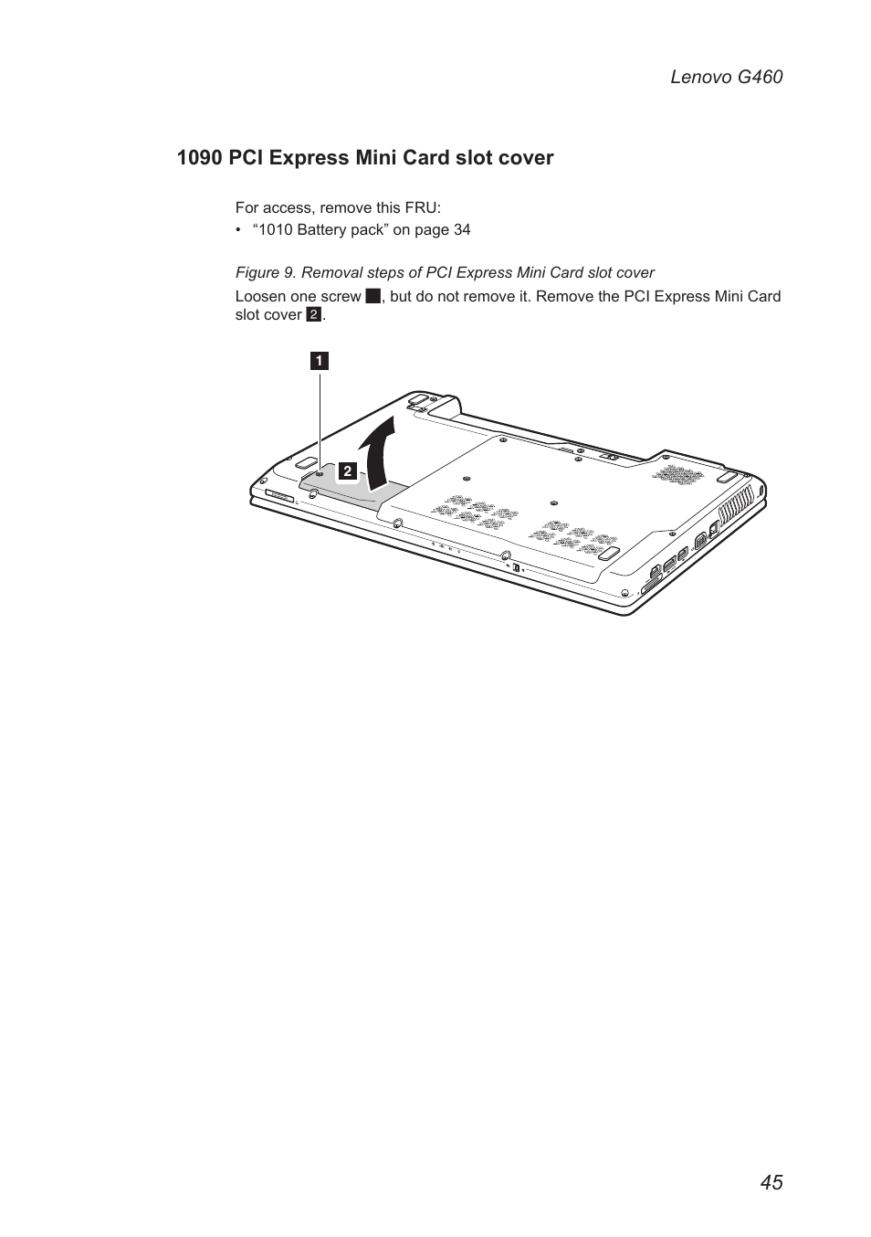1090 pci express mini card slot cover | Lenovo G460 Notebook User Manual | Page 49 / 91