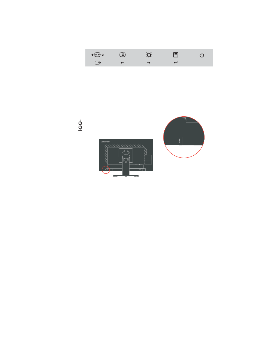 Monitor controls, Cable lock slot, Cable lock slot -5 | Lenovo ThinkVision LT2013p 19.5in LCD Monitor User Manual | Page 9 / 41