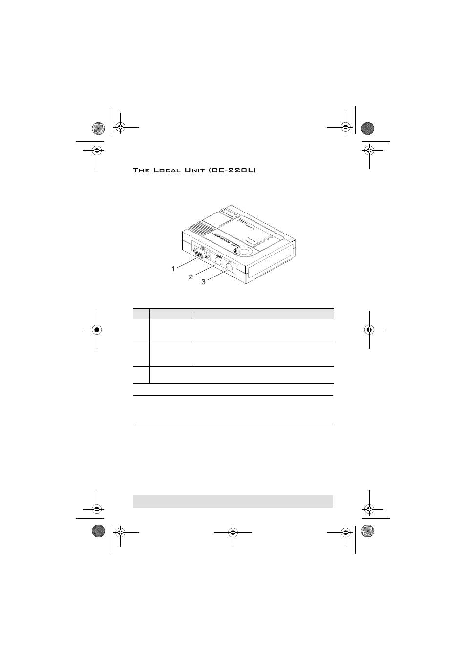 The local unit (ce-220l), Rear view | ATEN CE-220L User Manual | Page 7 / 14