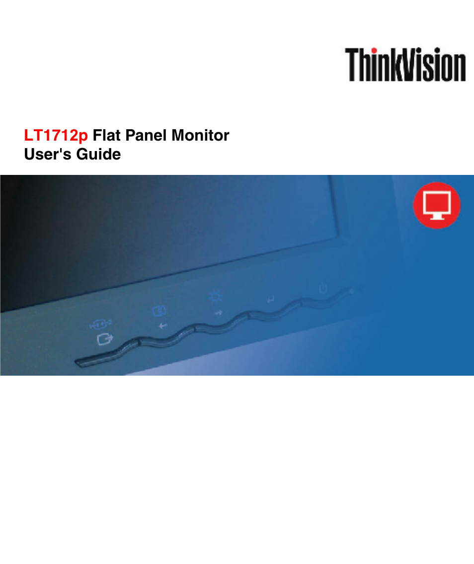 Lenovo ThinkVision LT1712p Monitor User Manual | 39 pages