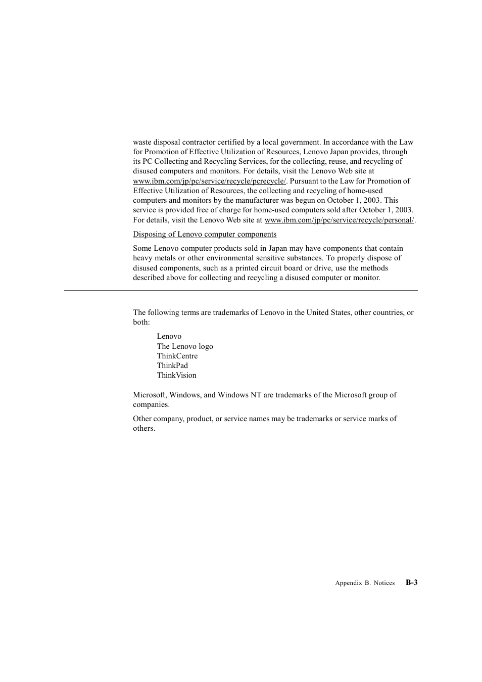 Trademarks | Lenovo ThinkVision LT1712p Monitor User Manual | Page 38 / 39