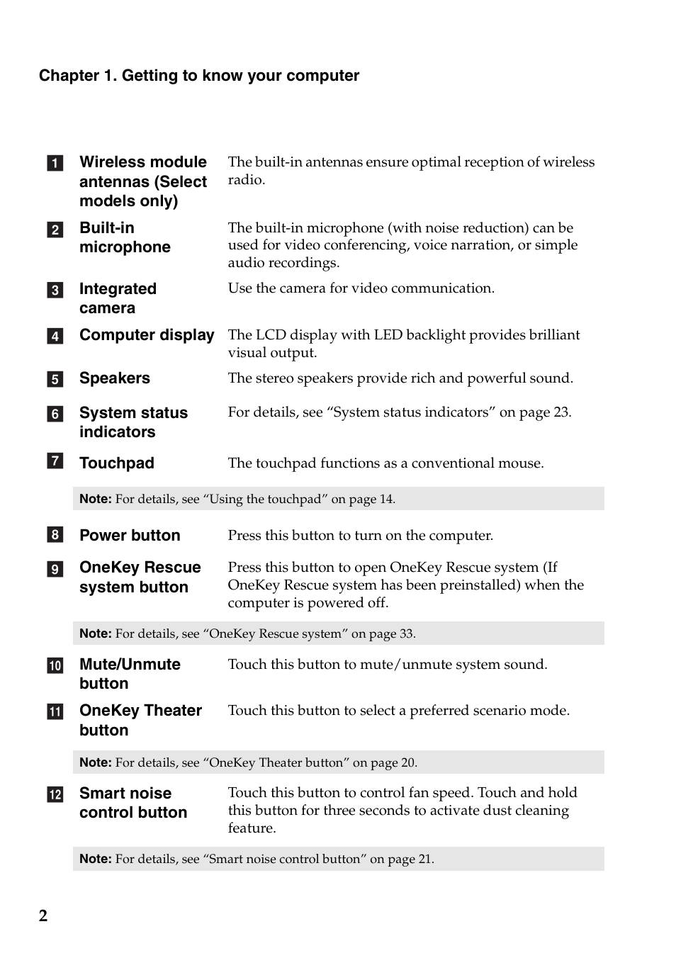 Lenovo IdeaPad Z360 User Manual | Page 6 / 68