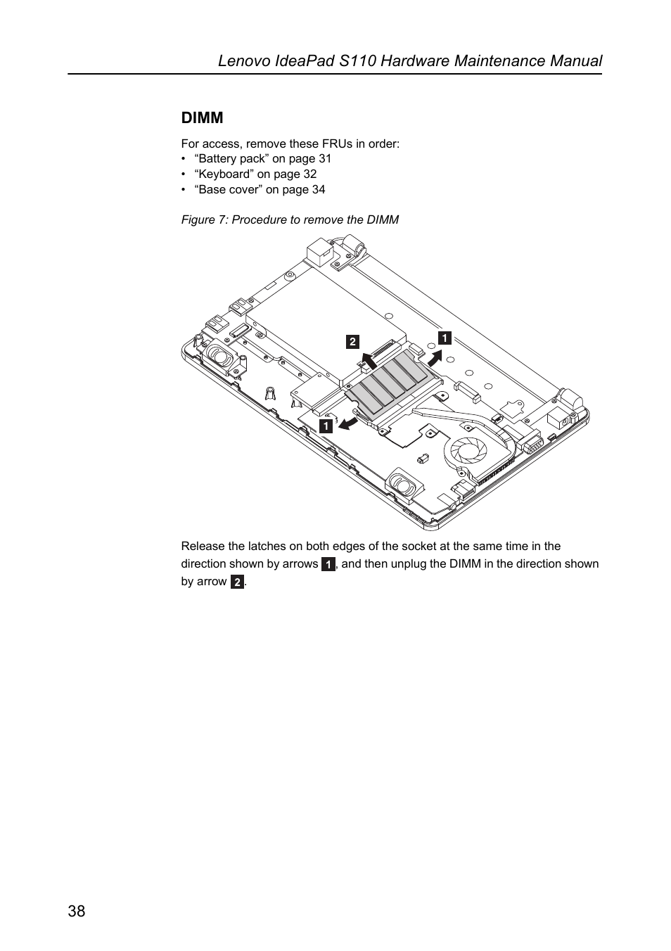 Dimm | Lenovo IdeaPad S110 User Manual | Page 42 / 86