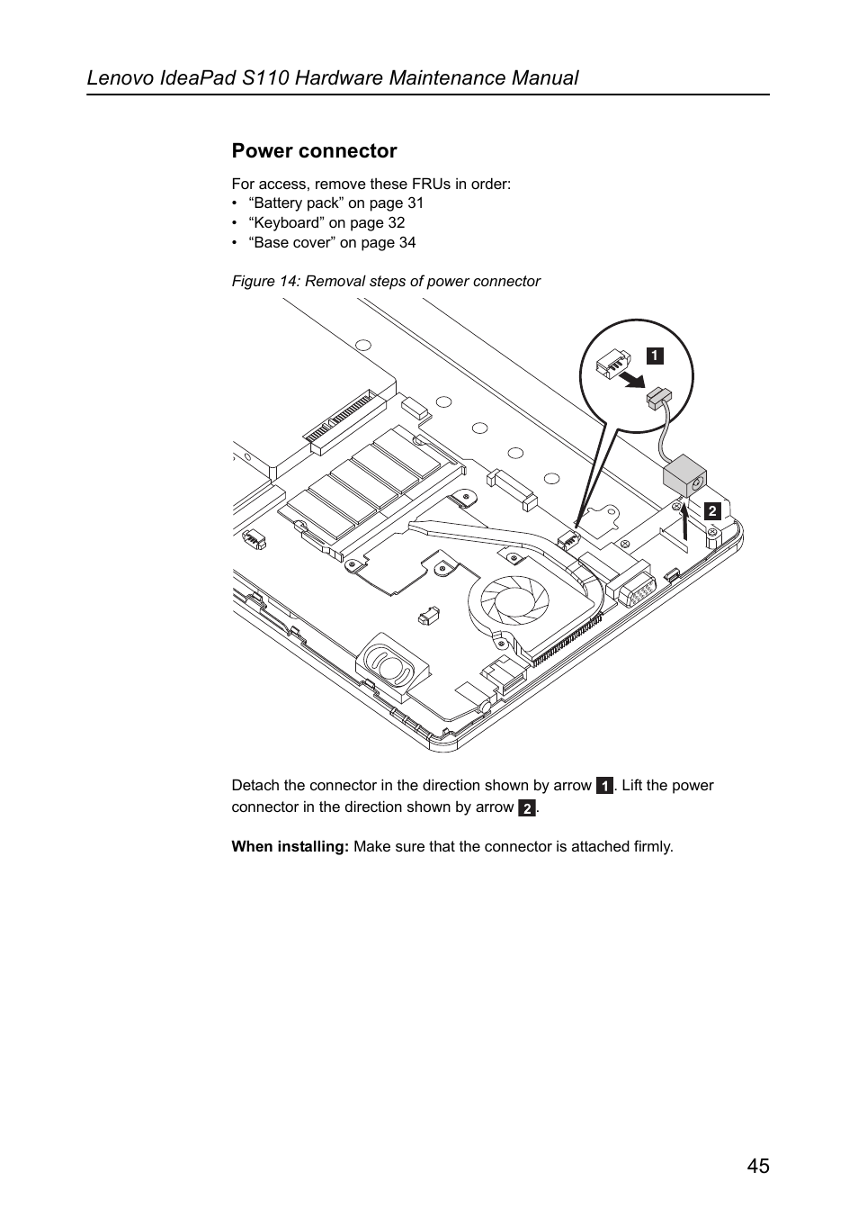 Power connector | Lenovo IdeaPad S110 User Manual | Page 49 / 86