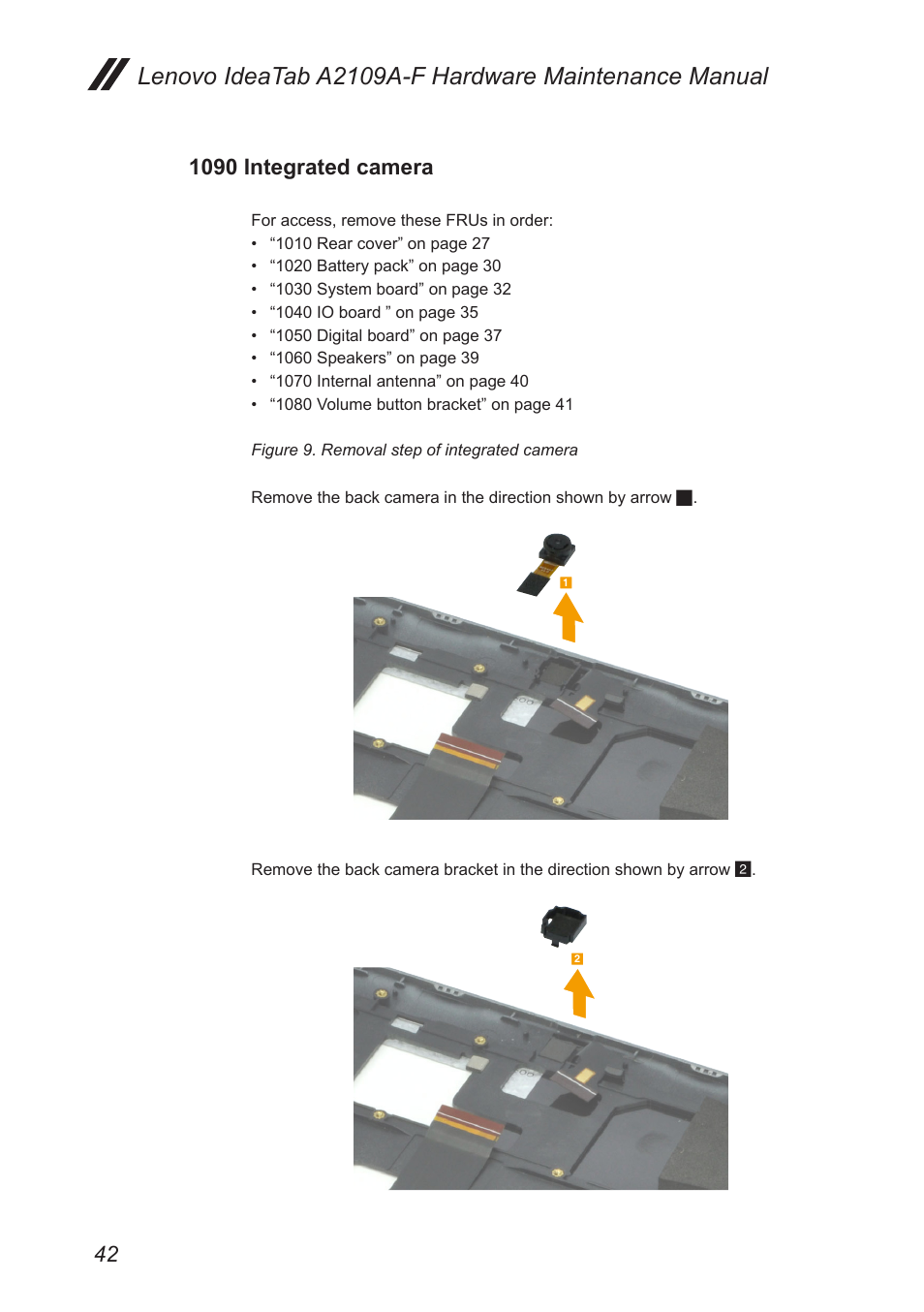 1090 integrated camera | Lenovo A2109 Tablet User Manual | Page 46 / 57
