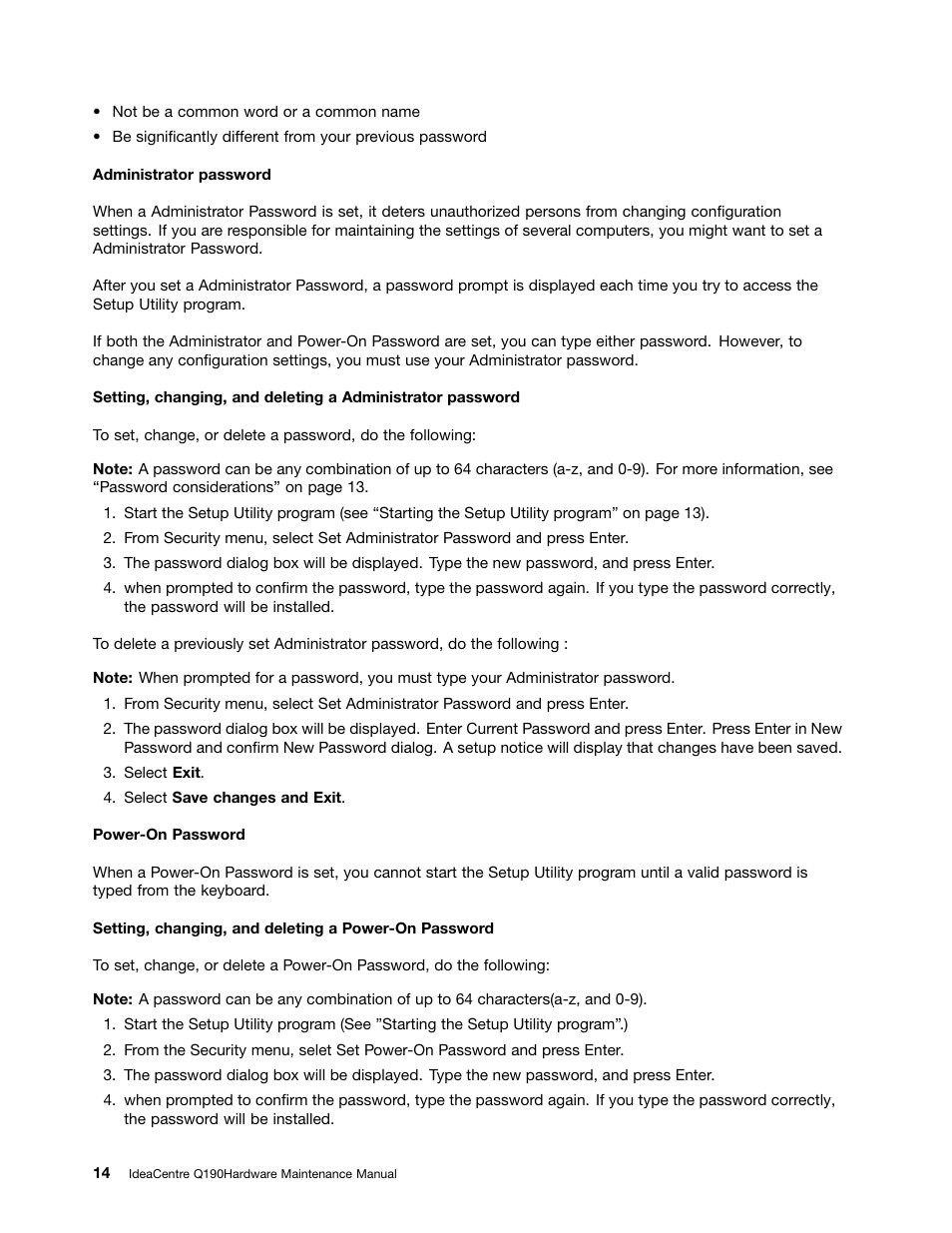 Lenovo IdeaCentre Q190 Desktop User Manual | Page 20 / 49