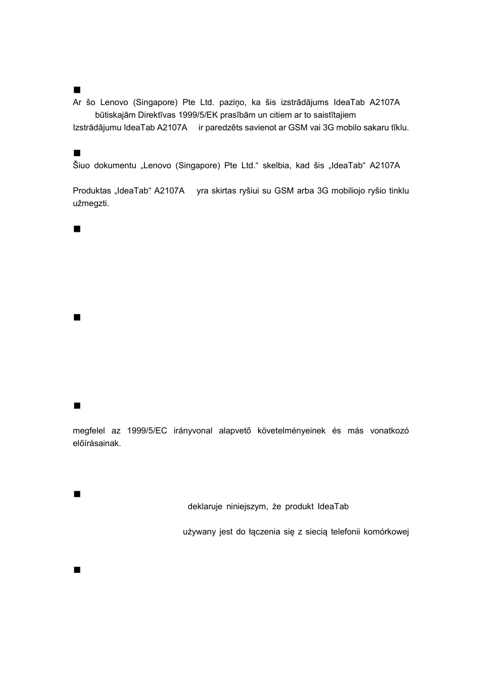 Lenovo A2107 Tablet User Manual | Page 4 / 13