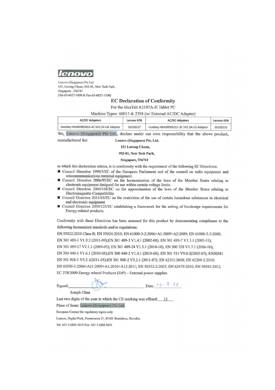 Lenovo A2107 Tablet User Manual | Page 6 / 13