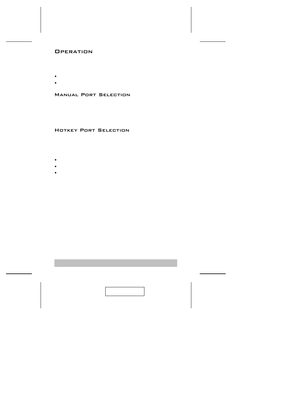 Operation, Manual port selection, Hotkey port selection | ATEN CS-74A User Manual | Page 10 / 16