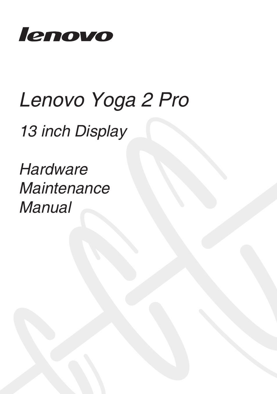 Lenovo Yoga 2 Pro Lenovo User Manual | 76 pages