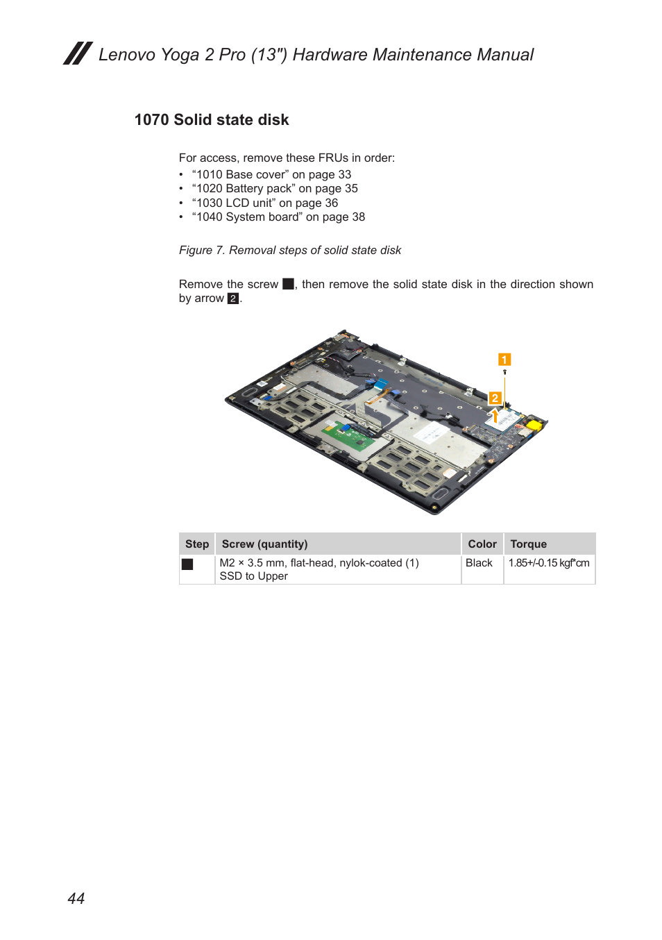 1070 solid state disk | Lenovo Yoga 2 Pro Lenovo User Manual | Page 48 / 76