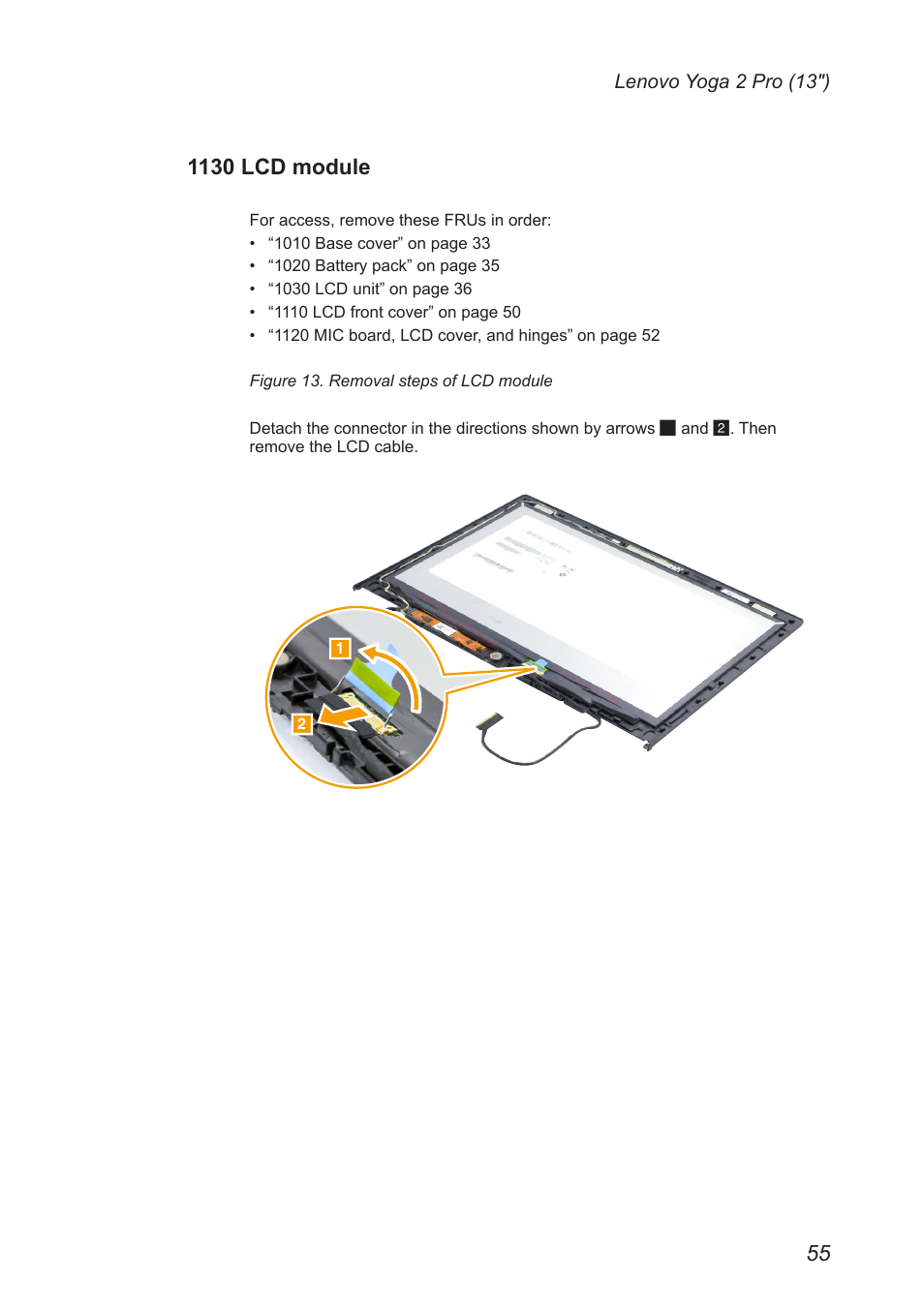 1130 lcd module | Lenovo Yoga 2 Pro Lenovo User Manual | Page 59 / 76