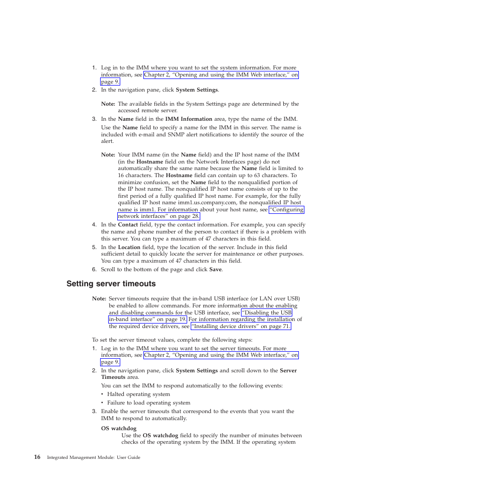 Setting server timeouts | Lenovo ThinkServer TD200 User Manual | Page 22 / 120