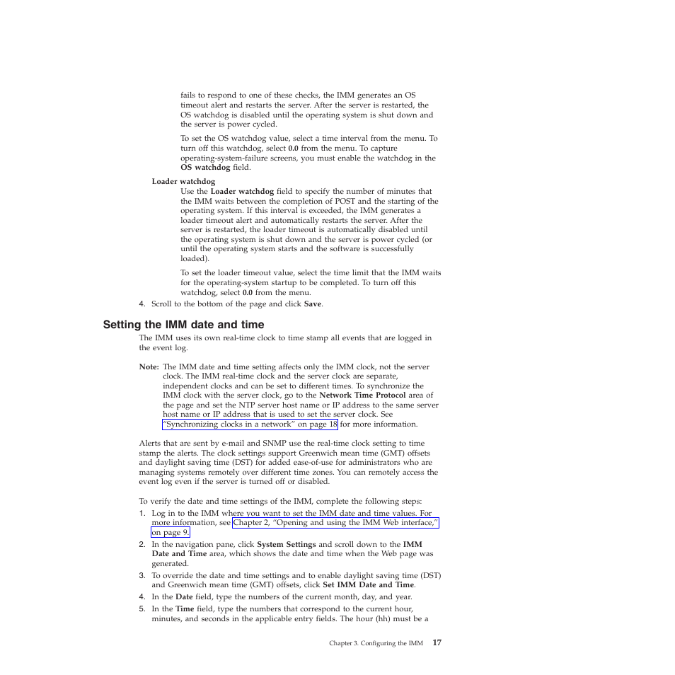 Setting the imm date and time | Lenovo ThinkServer TD200 User Manual | Page 23 / 120