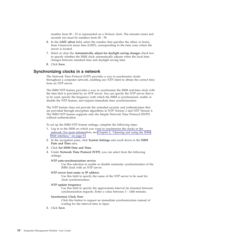 Synchronizing clocks in a network | Lenovo ThinkServer TD200 User Manual | Page 24 / 120