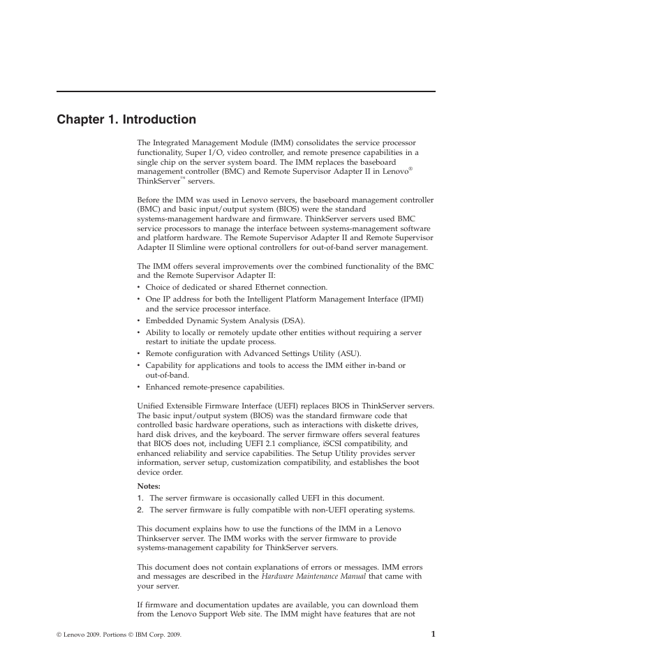 Chapter 1. introduction | Lenovo ThinkServer TD200 User Manual | Page 7 / 120